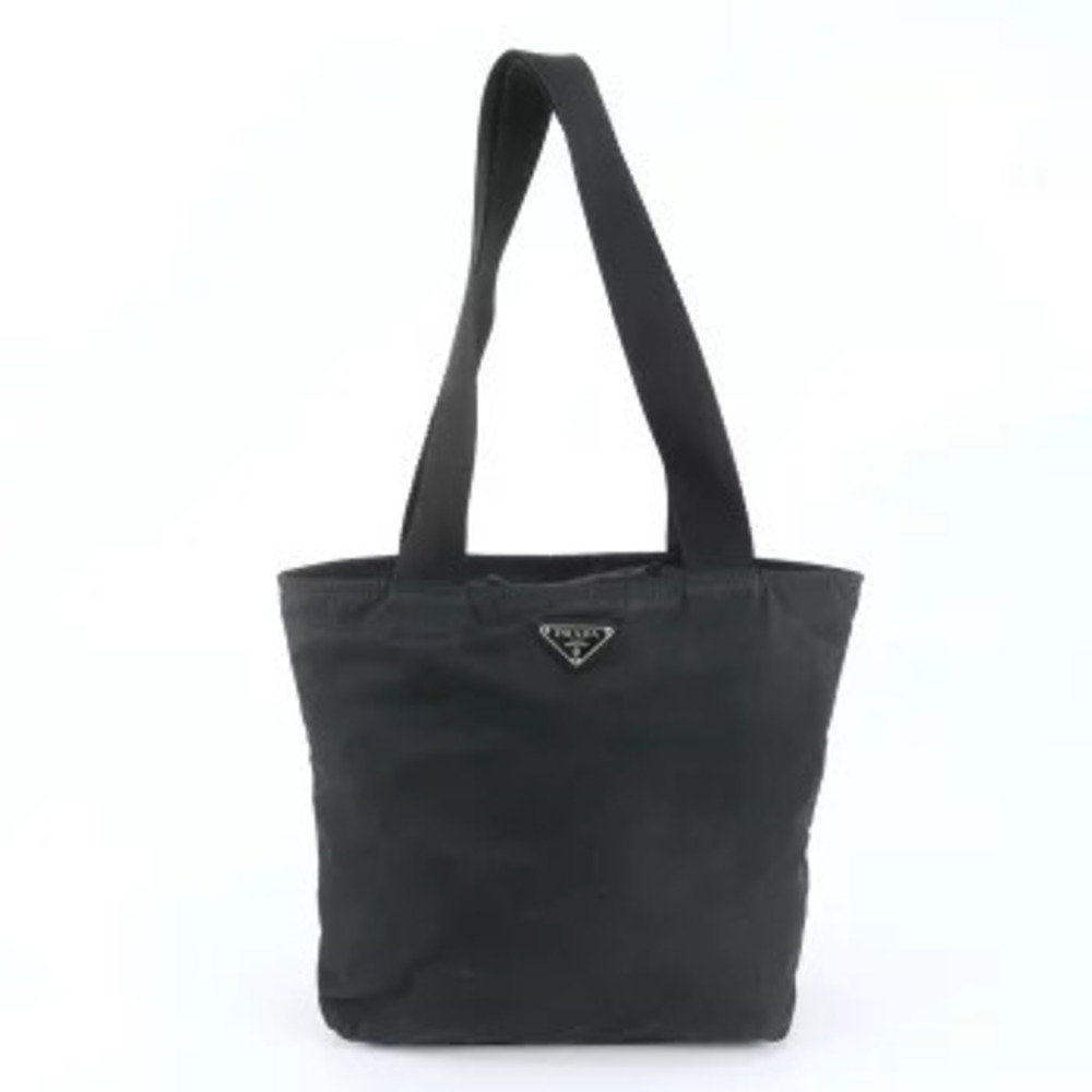 Prada Tessuto Triangle 2Way Shoulder Tote Bag White